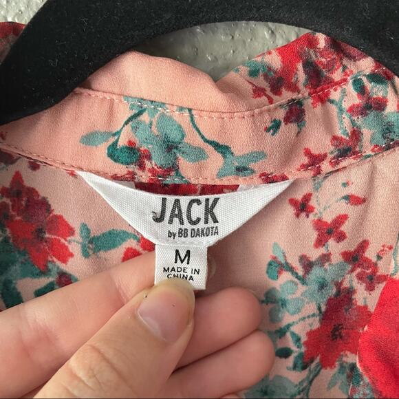 Jack by B.B. Dakota Pink Floral Button Down Dress - Picture 3 of 5